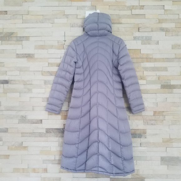 Patagonia Full Length Down Long Parka Jacket Small Winter Puffer Coat Silver Ski - Picture 6 of 6